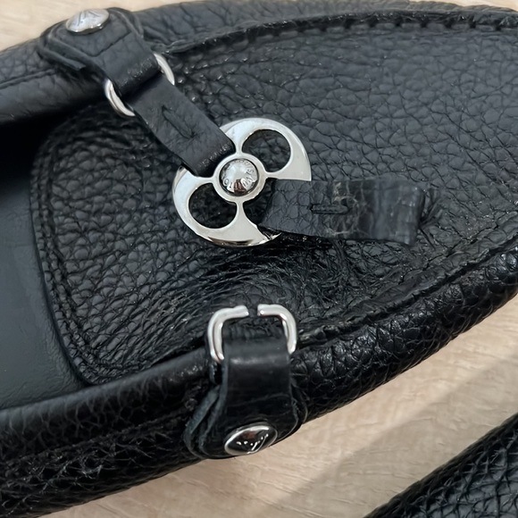 Authentic Black Louis Vuitton Black Grained Leather Rumor Loafers Size 40 - Picture 5 of 10